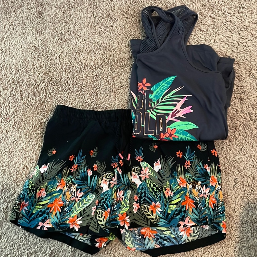 Girls shorts set with tank top. Excellent condition, like new
